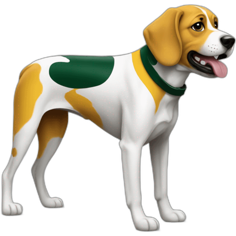 Packers fan hound dog emoji