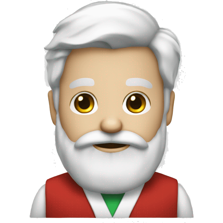 santa doctor with white skin and beard with green costume  emoji