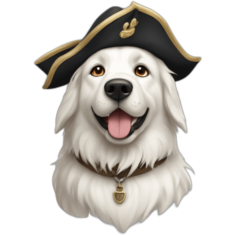 Pyrenees mountain dog White pirate emoji