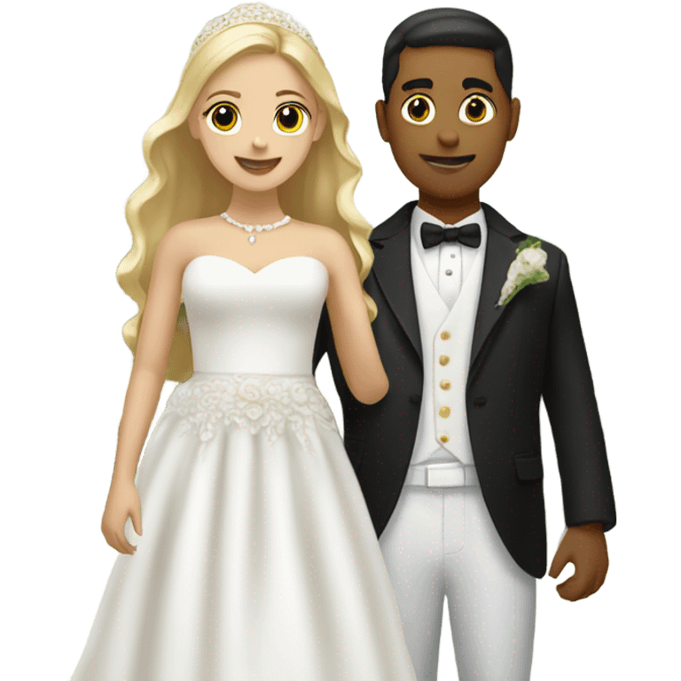 Puerto rican boy with blonde girl get married  emoji