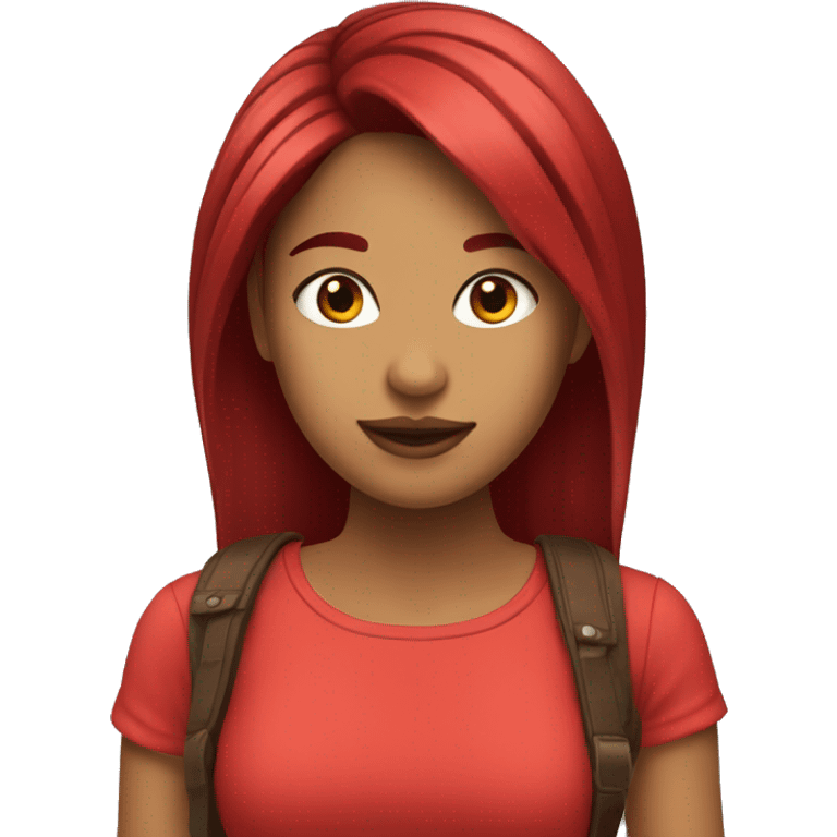 Chica alta con cabello rojo  emoji