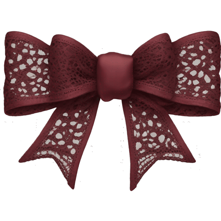 burgundy lace bow emoji