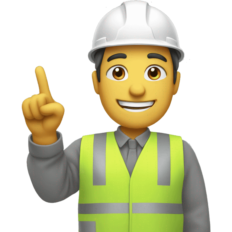 civil engineer smiling and pointing finger emoji