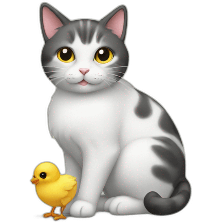 cat with chick emoji