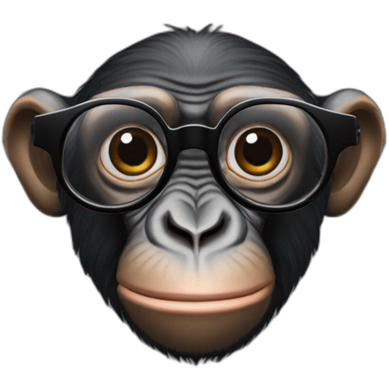 Chimpanzé lunettes de soleil emoji