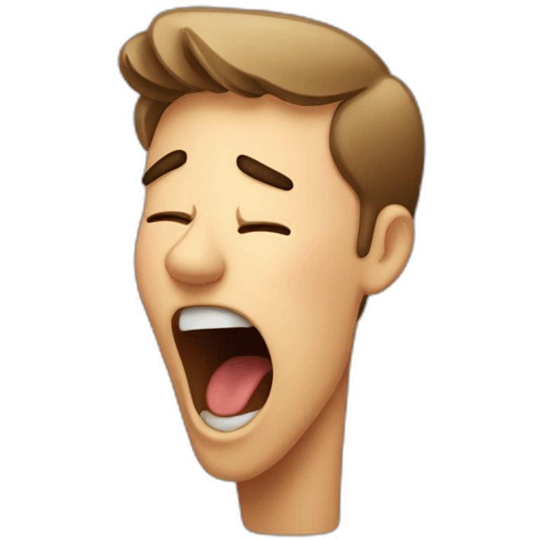 Lazy person yawning emoji