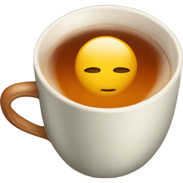 A warm cup of tea emoji