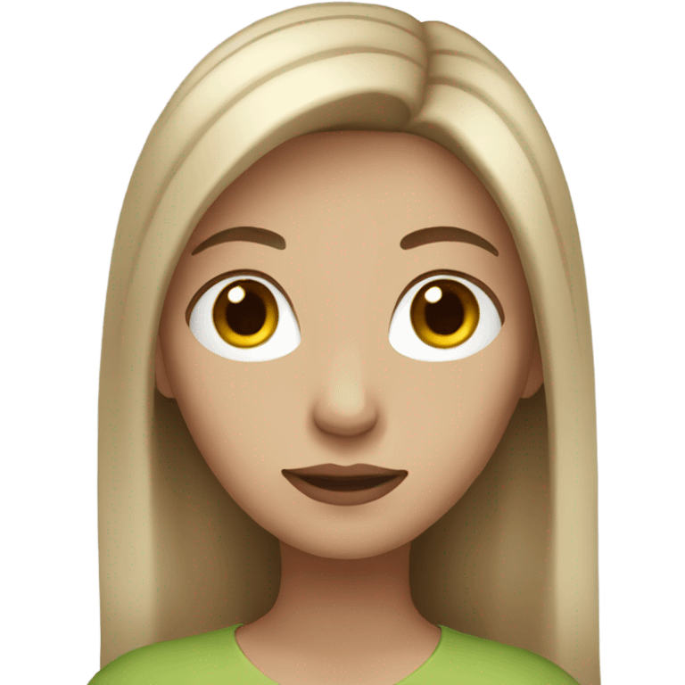 Woman with light brown hair and white skin emoji