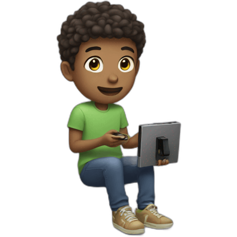 boy plays switch emoji