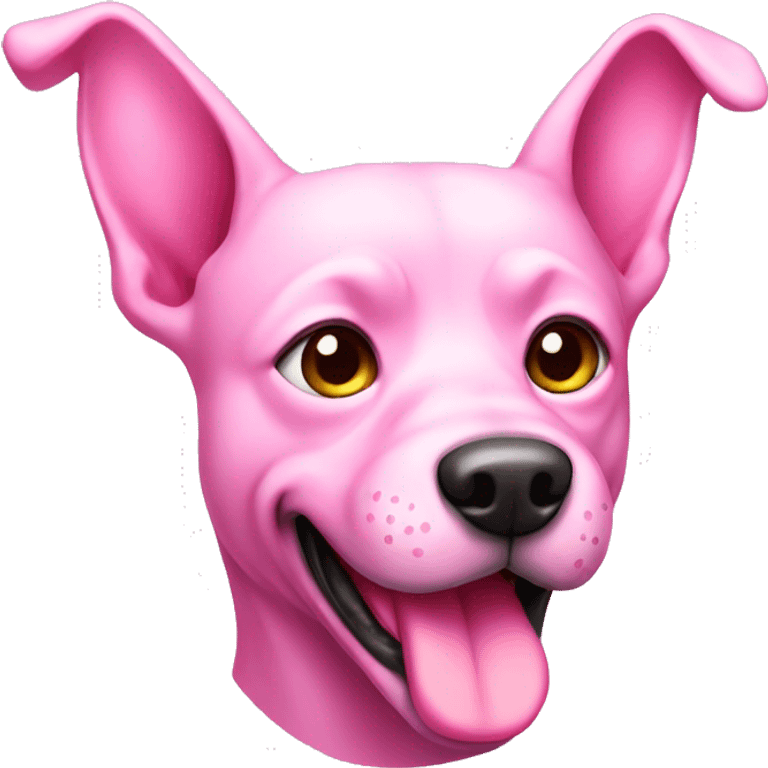 Pink dog emoji