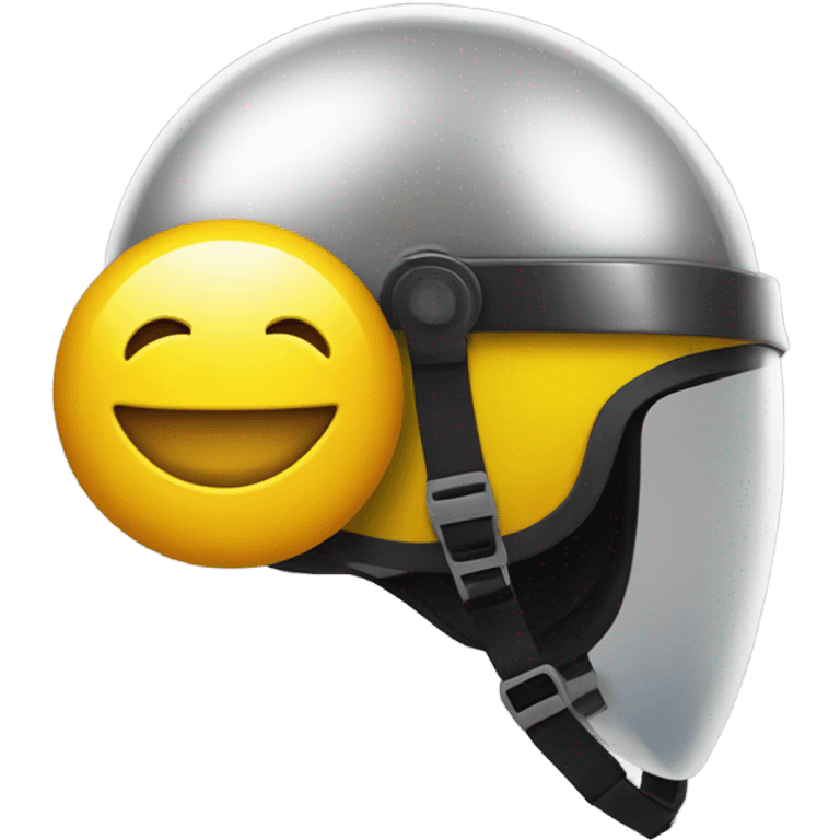 Smiley with helmet emoji