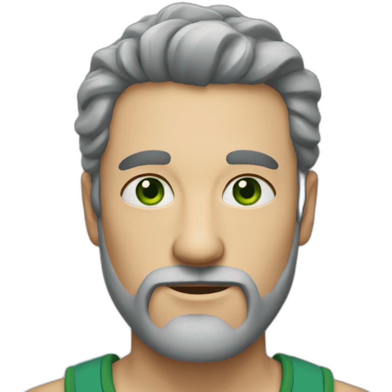 a man with a blue beard and green eyes emoji