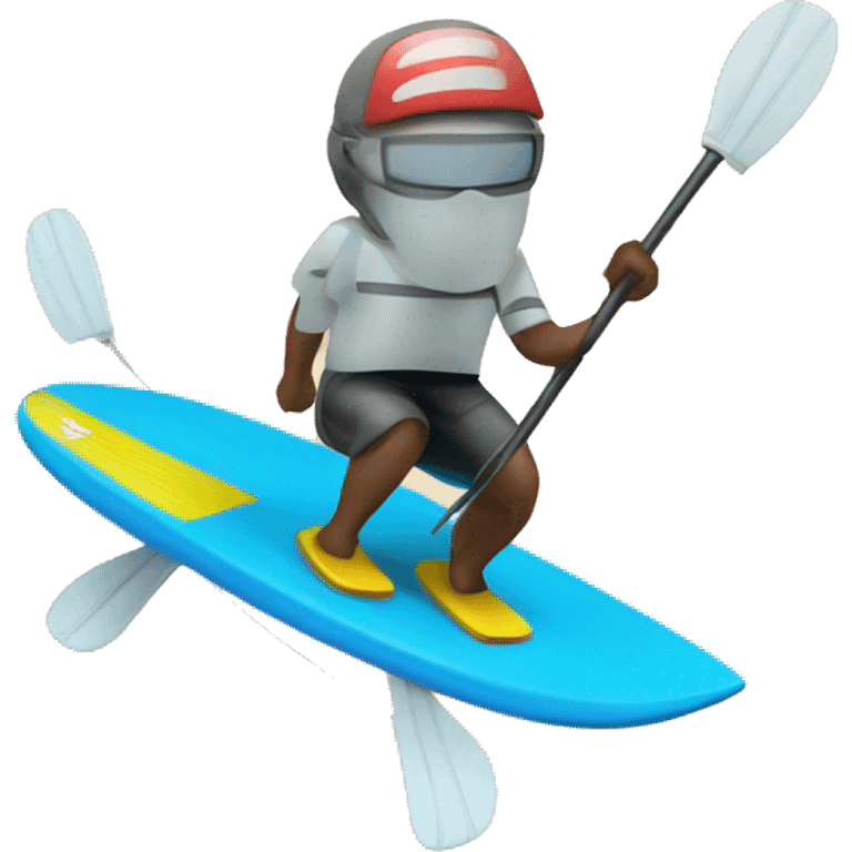 kitboarder mail with hydrofoil under board emoji