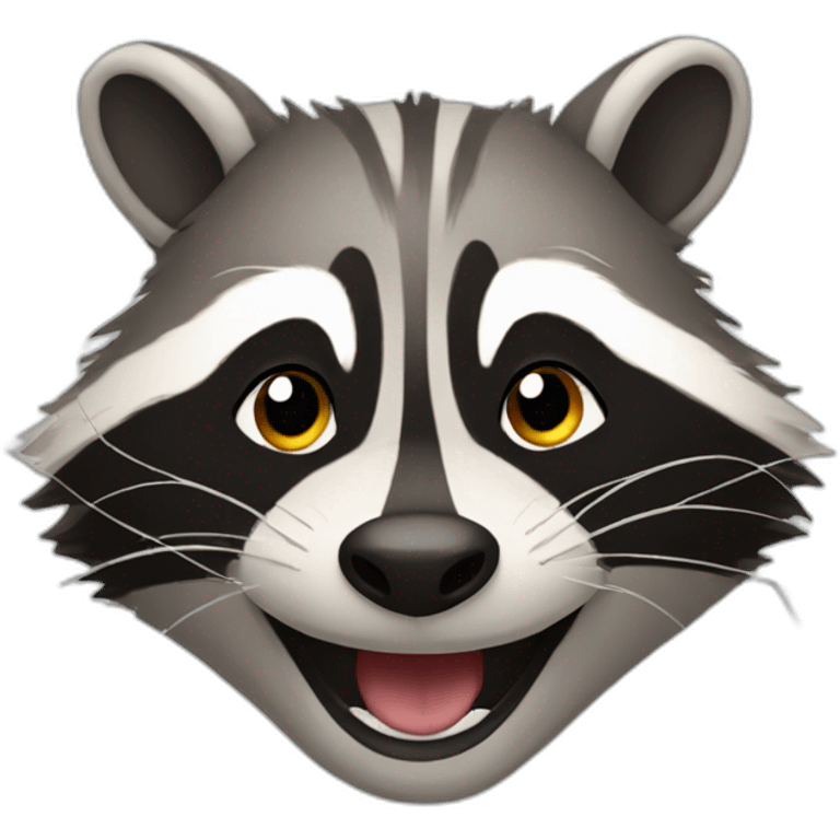 racoon smile emoji