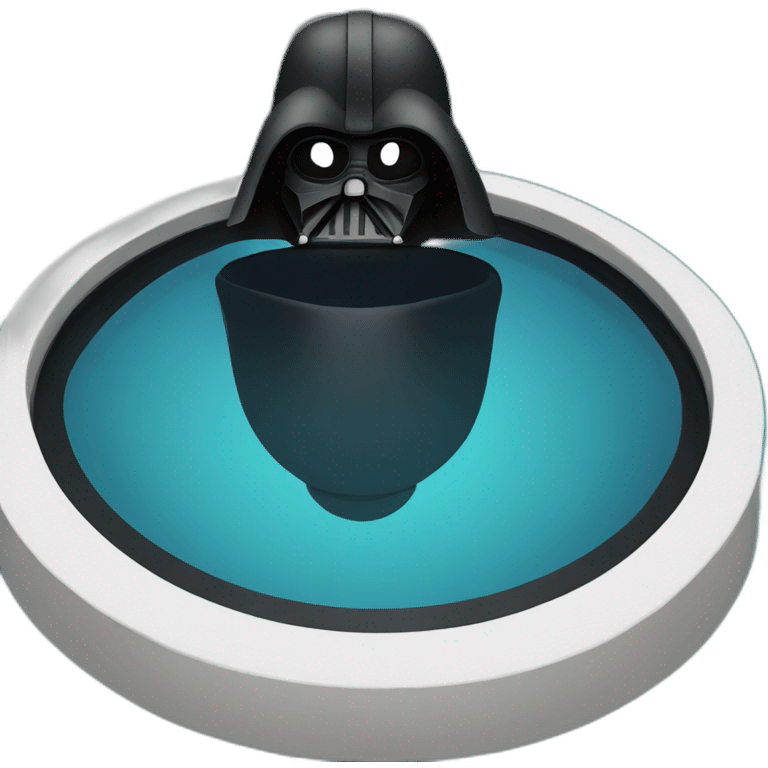 Dark vador in a pool emoji