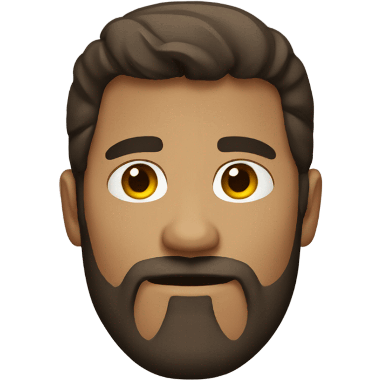 Brunnette guy with goatee emoji