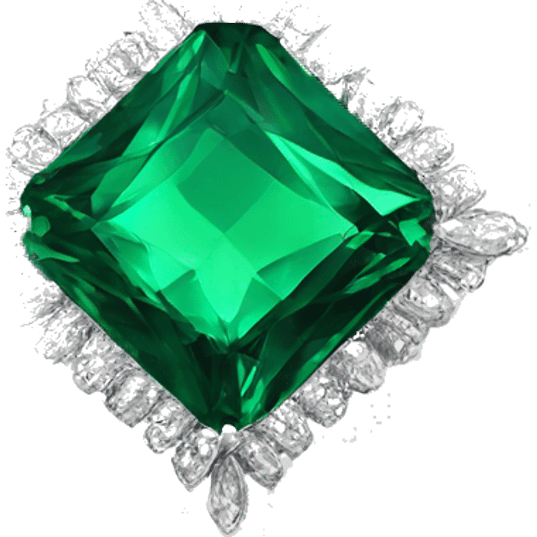 crown emerald color silver  emoji