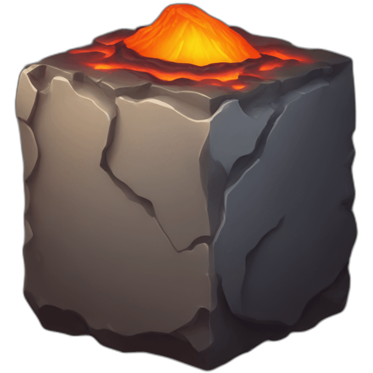 Lava cube emoji