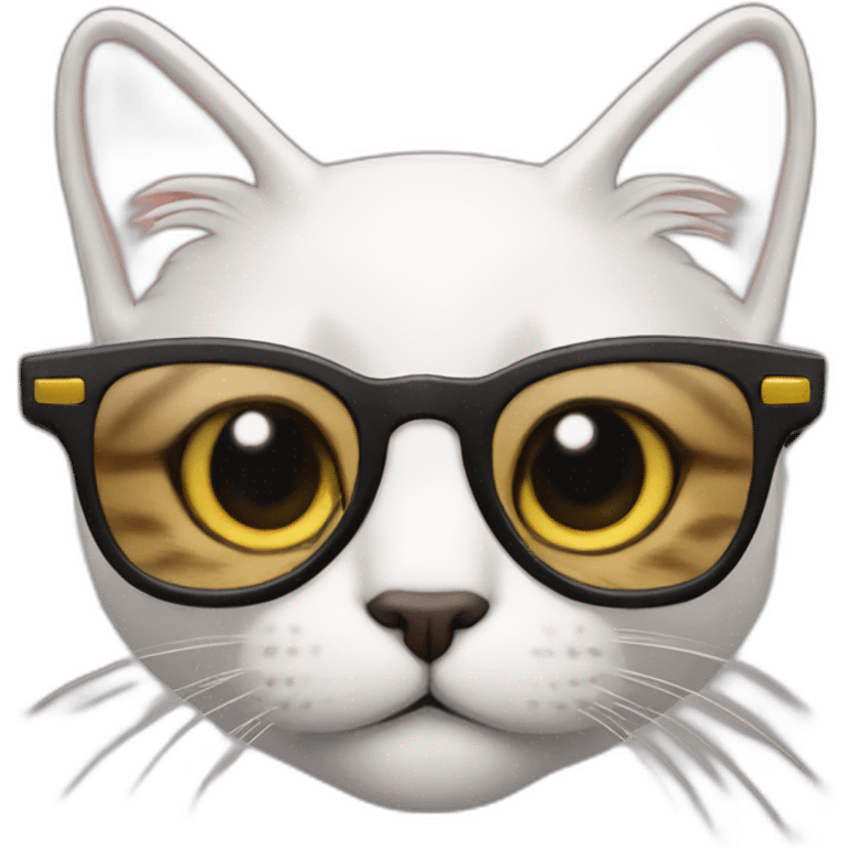 gato con lentes emoji