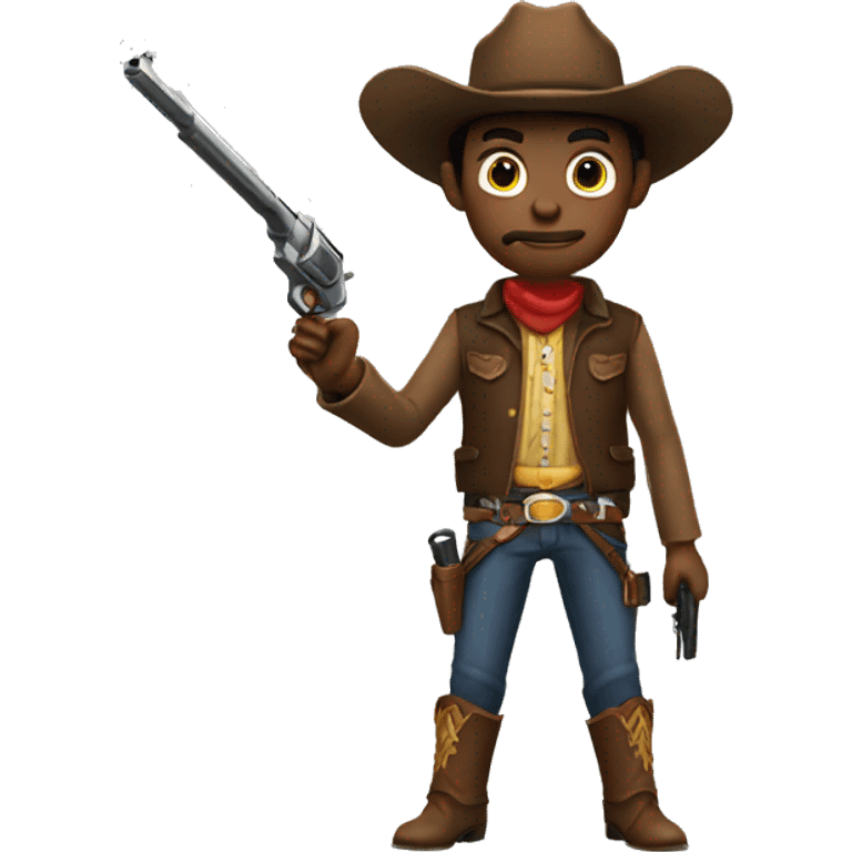 cowboy with a gun emoji