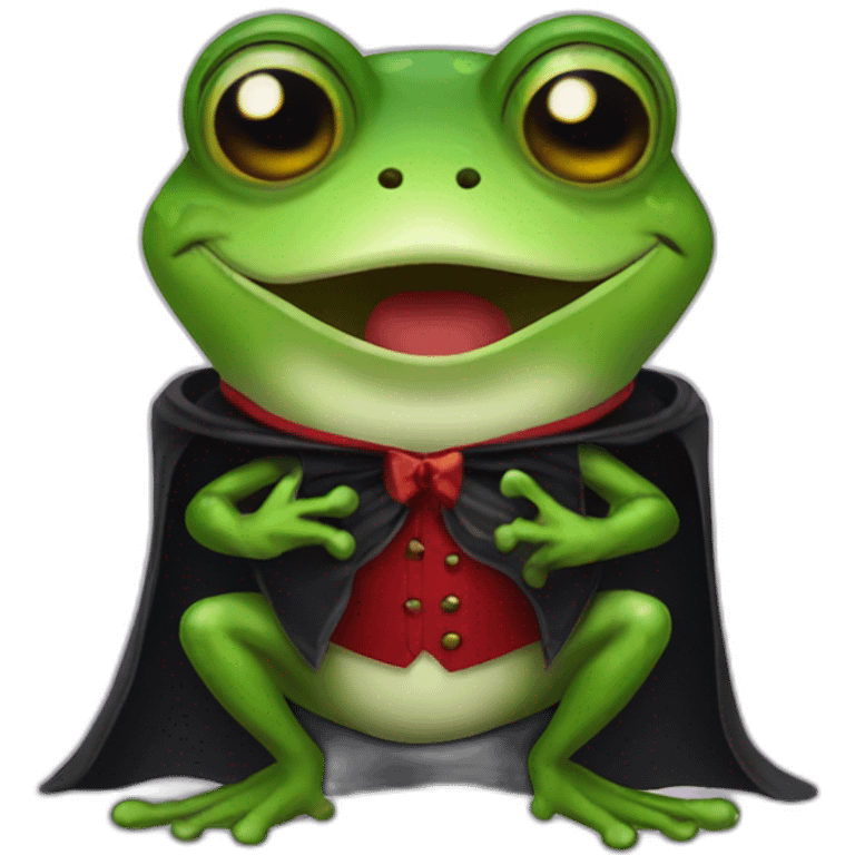 frog in vampire costume emoji