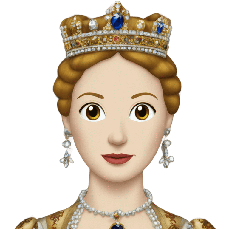 Mary Tudor Queen detailed emoji