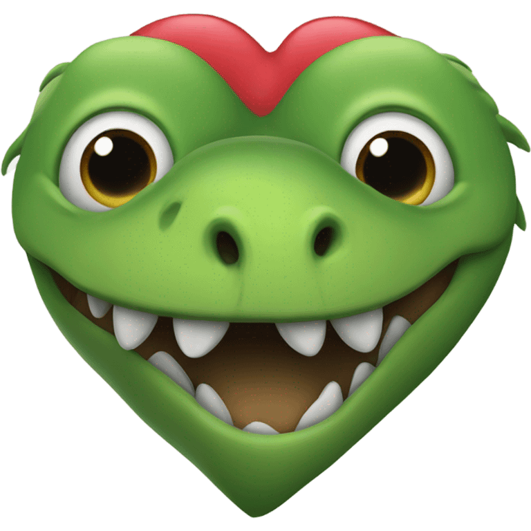 Dinosaur with heart emoji