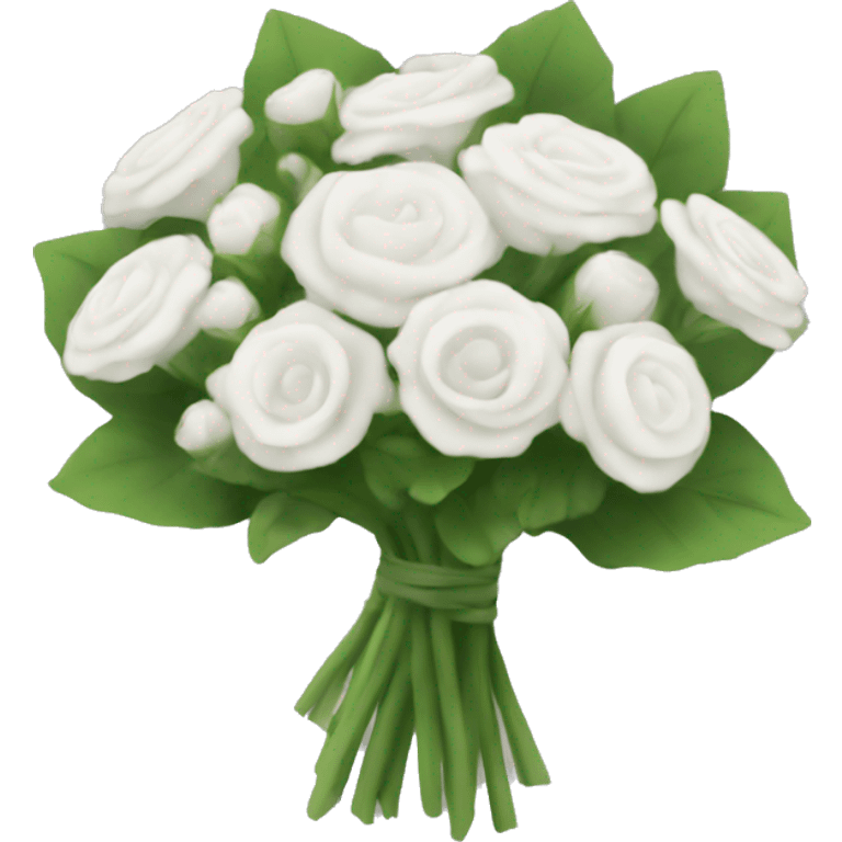 white bouquet  emoji