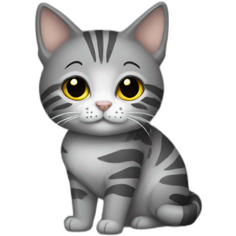 a patterned grey beehive cat emoji