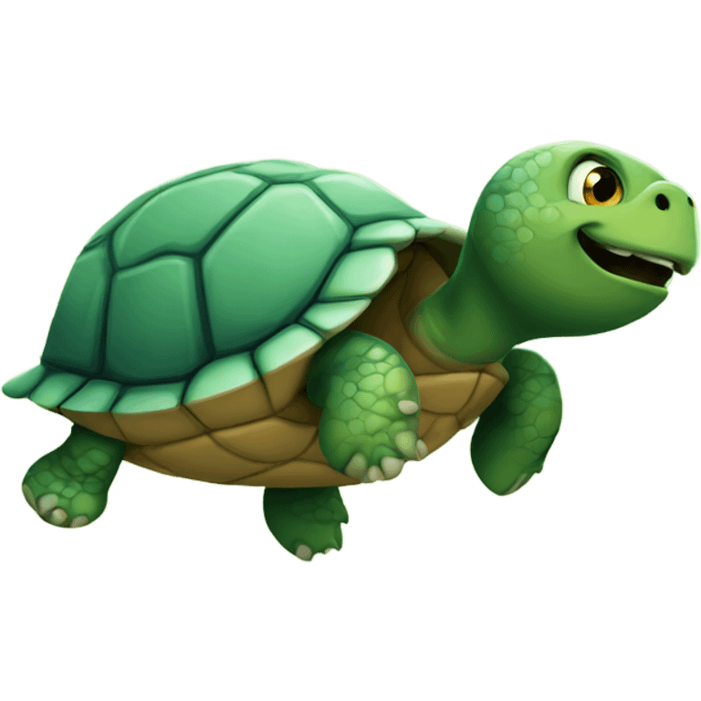 Turtle running emoji