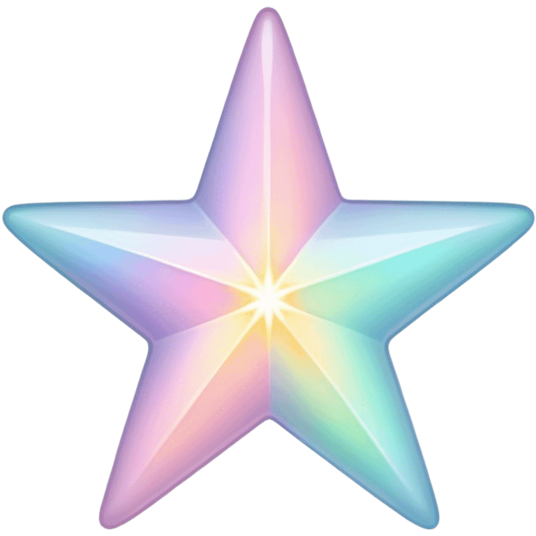 Pastel transparent star emoji