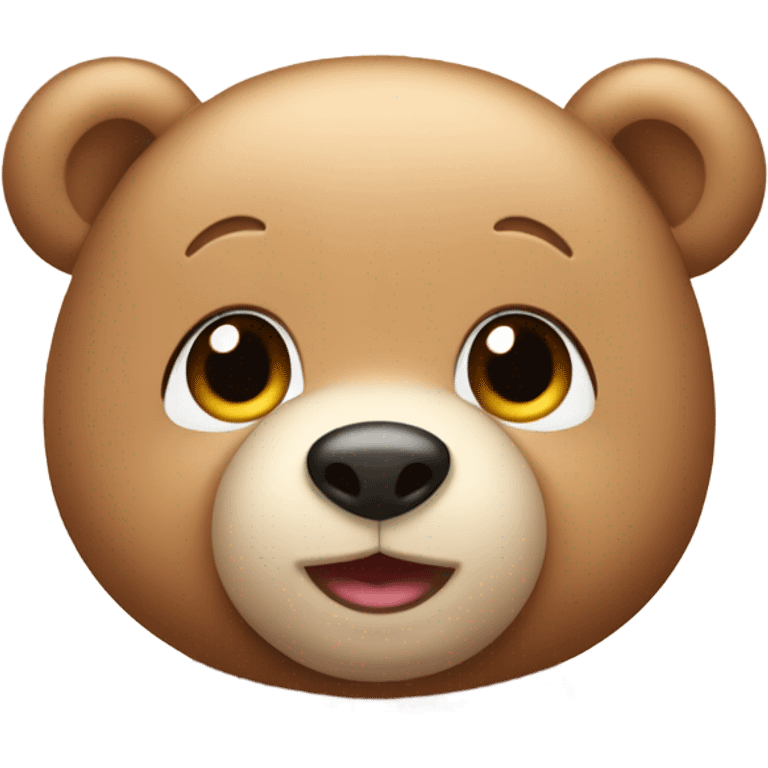 miu miu soft tan teddy bear with blush cheeks emoji