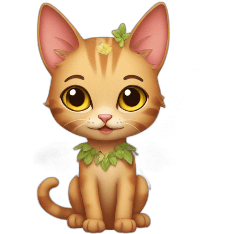 Cat fairy emoji