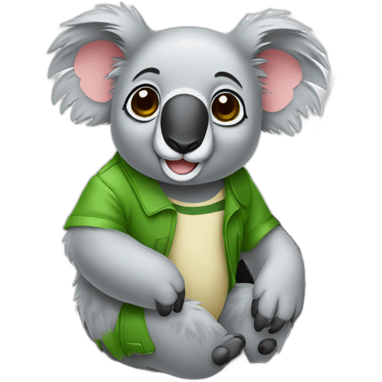 Koala with piano emoji