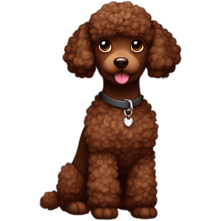 Light and dark brown toy poodles emoji