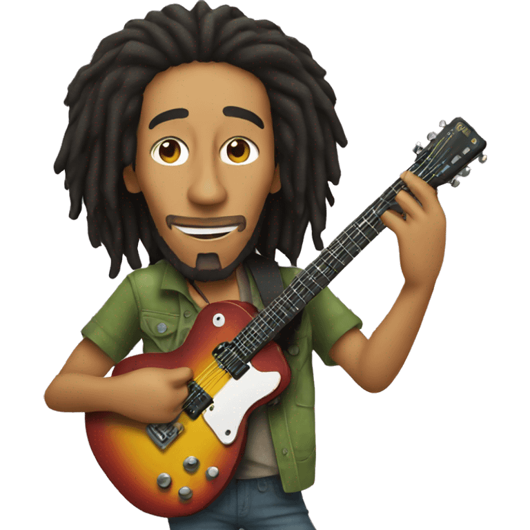 Bob marley with guitar emoji