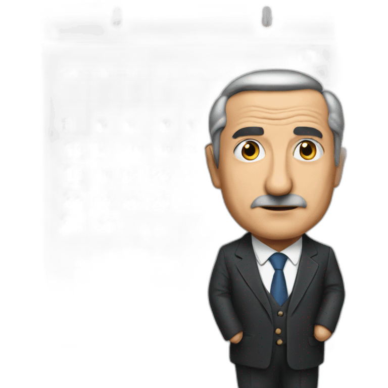 Turkish President looks at the calendar emoji