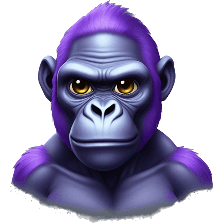 alien gorilla hybrid purple skin emoji