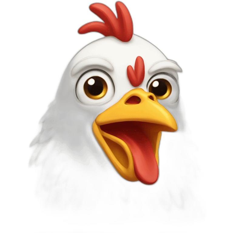 judgmental chicken emoji