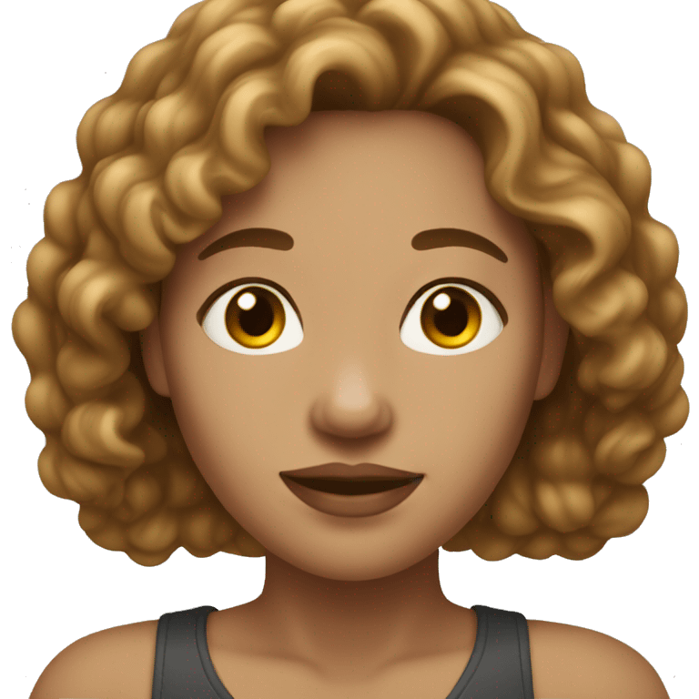 woman with very light skin and wavy brown hair emoji