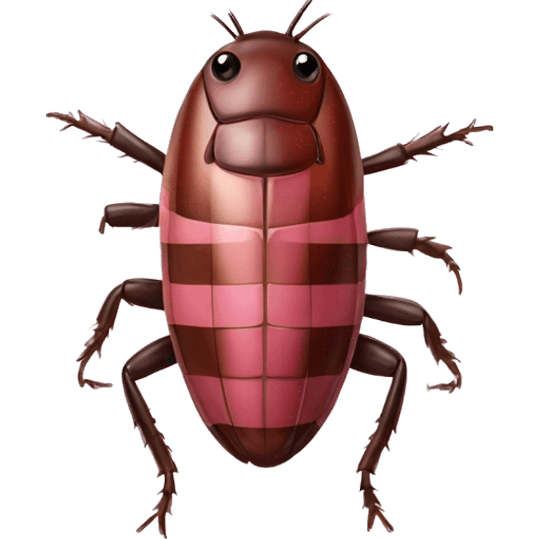 pink checkered cockroach emoji