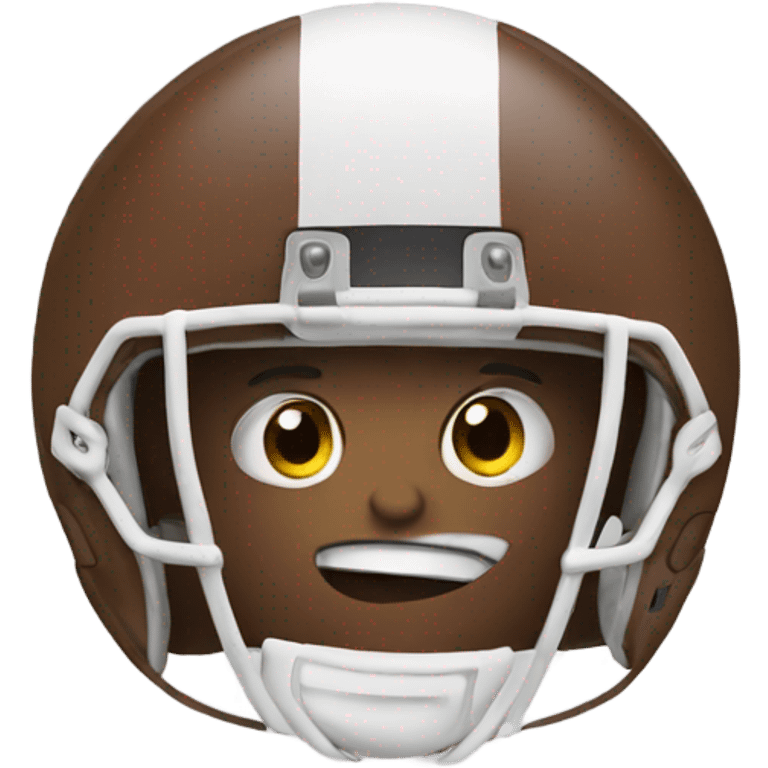 Football with a face emoji