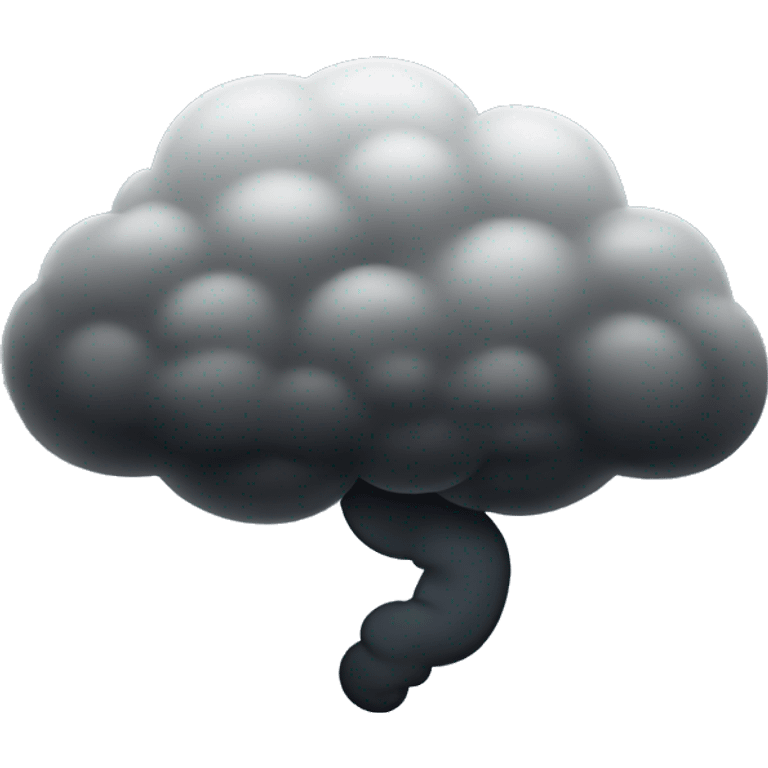 dark cloud on Brain  emoji