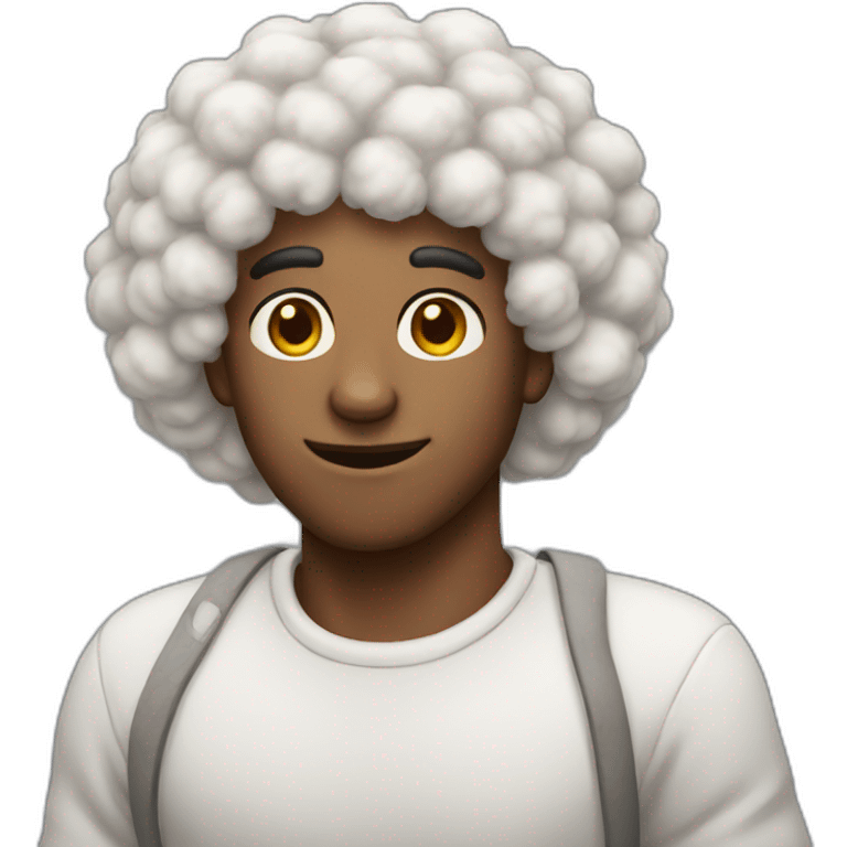 a guy looks like a sheep emoji