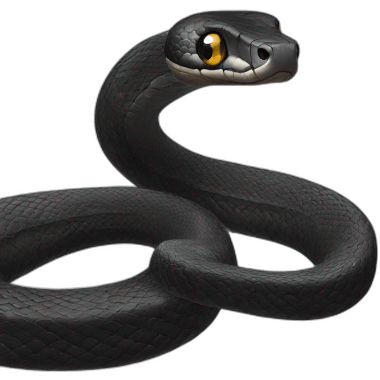 Snake black emoji