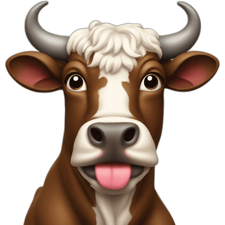 Bull with smartphone  emoji