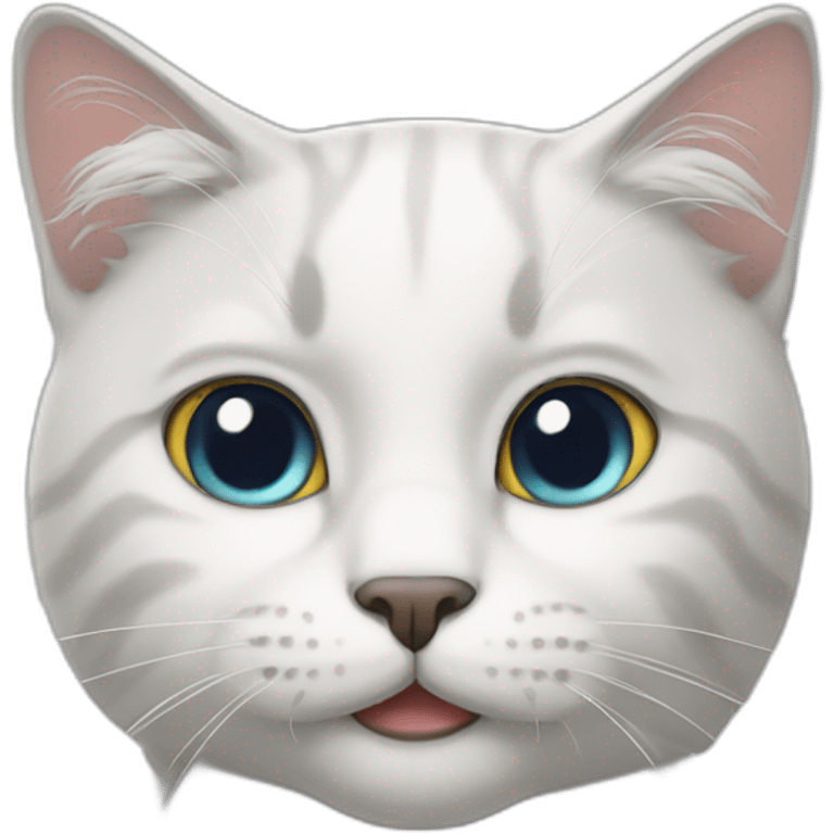 white male cat whit grey hair emoji