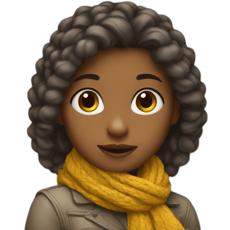 Girl with scarf emoji