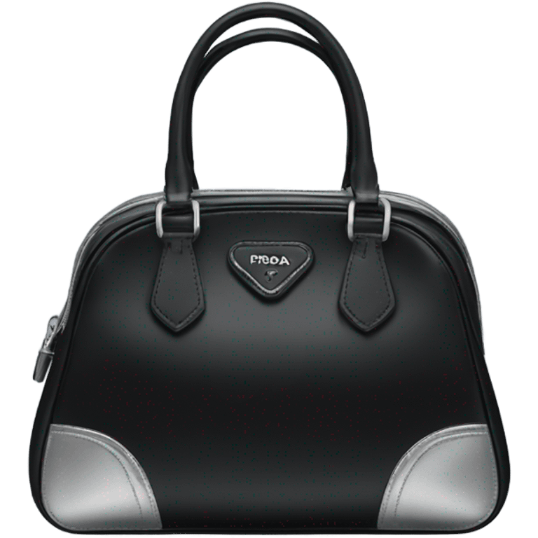 Black and silver Prada bag emoji