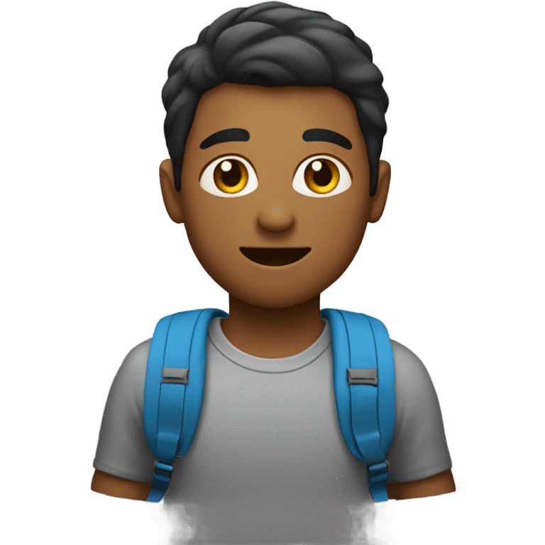 young guy with sport bag emoji